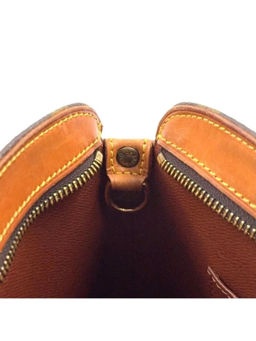 Louis Vuitton Drew Monogram Leather Brown Light Shoulder Bag Gold